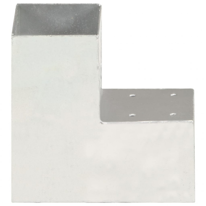 Łącznik do słupków w kształcie L, galwanizowany metal, 91x91 mm