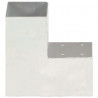 Łącznik do słupków w kształcie L, galwanizowany metal, 91x91 mm