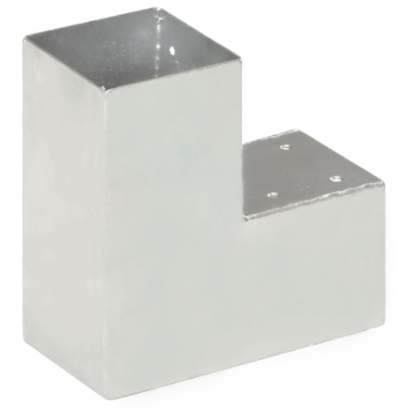 Łącznik do słupków w kształcie L, galwanizowany metal, 91x91 mm