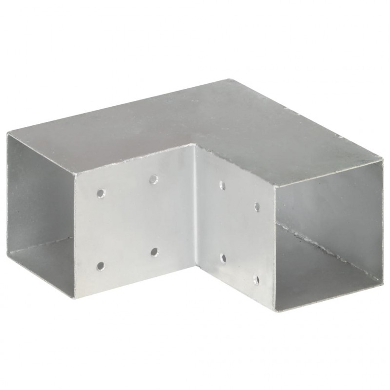 Łącznik do słupków w kształcie L, galwanizowany metal, 91x91 mm