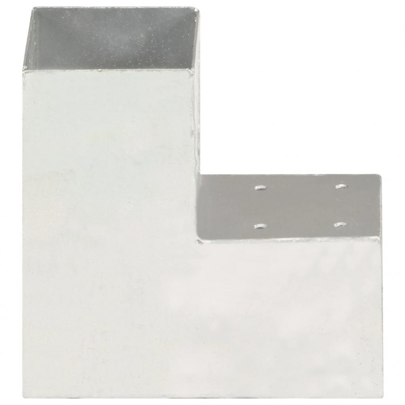 Łączniki w kształcie L, 4 szt., galwanizowany metal, 91x91 mm