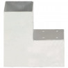 Łączniki w kształcie L, 4 szt., galwanizowany metal, 91x91 mm