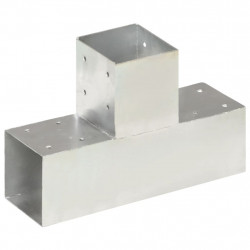 Łącznik do słupków w kształcie T, galwanizowany metal, 91x91 mm