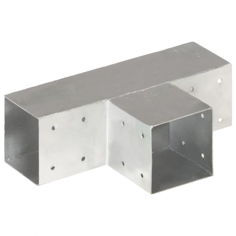 Łącznik do słupków w kształcie T, galwanizowany metal, 91x91 mm