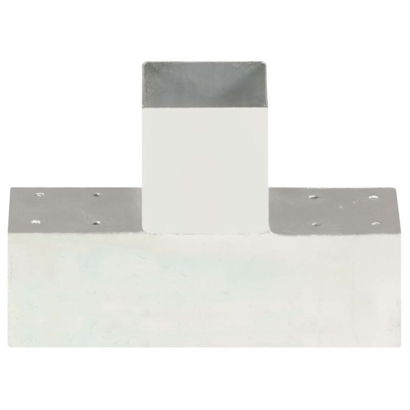 Łączniki w kształcie T, 4 szt., galwanizowany metal, 91x91 mm