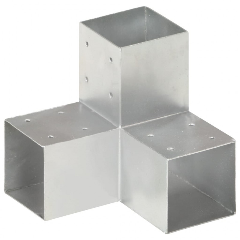 Łączniki w kształcie Y, 4 szt., galwanizowany metal, 91x91 mm