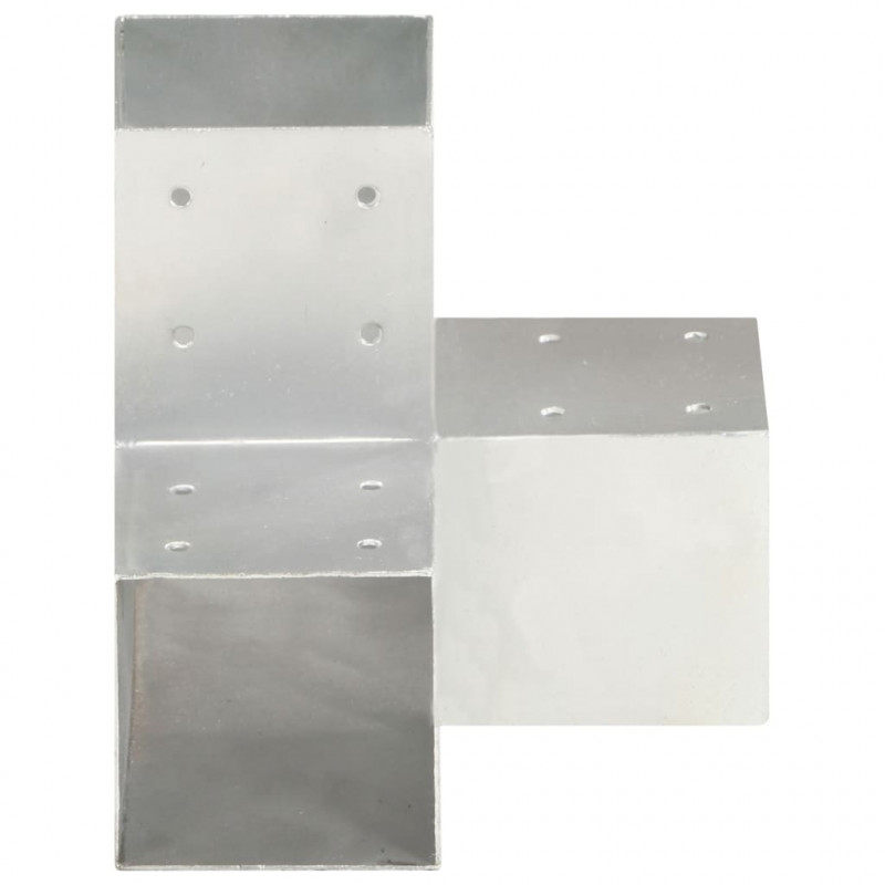 Łączniki w kształcie Y, 4 szt., galwanizowany metal, 91x91 mm
