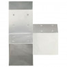 Łączniki w kształcie Y, 4 szt., galwanizowany metal, 91x91 mm