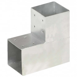 Łącznik słupków w kształcie L, galwanizowany metal, 101x101 mm