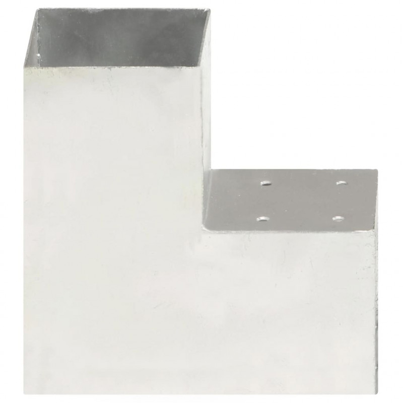 Łączniki w kształcie L, 4 szt., galwanizowany metal, 101x101 mm