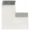 Łączniki w kształcie L, 4 szt., galwanizowany metal, 101x101 mm