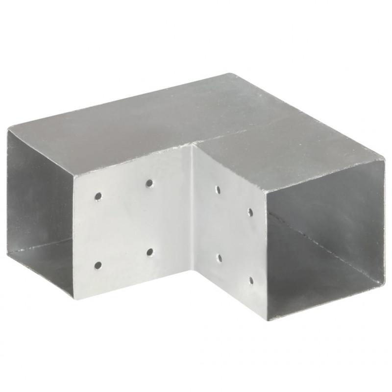 Łączniki w kształcie L, 4 szt., galwanizowany metal, 101x101 mm
