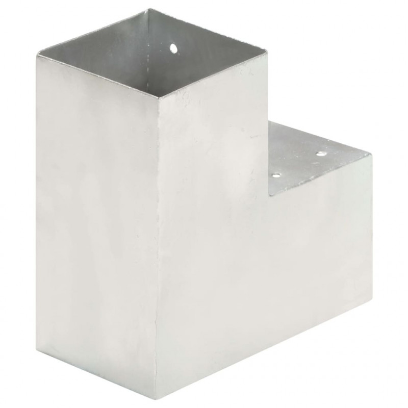 Łączniki w kształcie L, 4 szt., galwanizowany metal, 101x101 mm