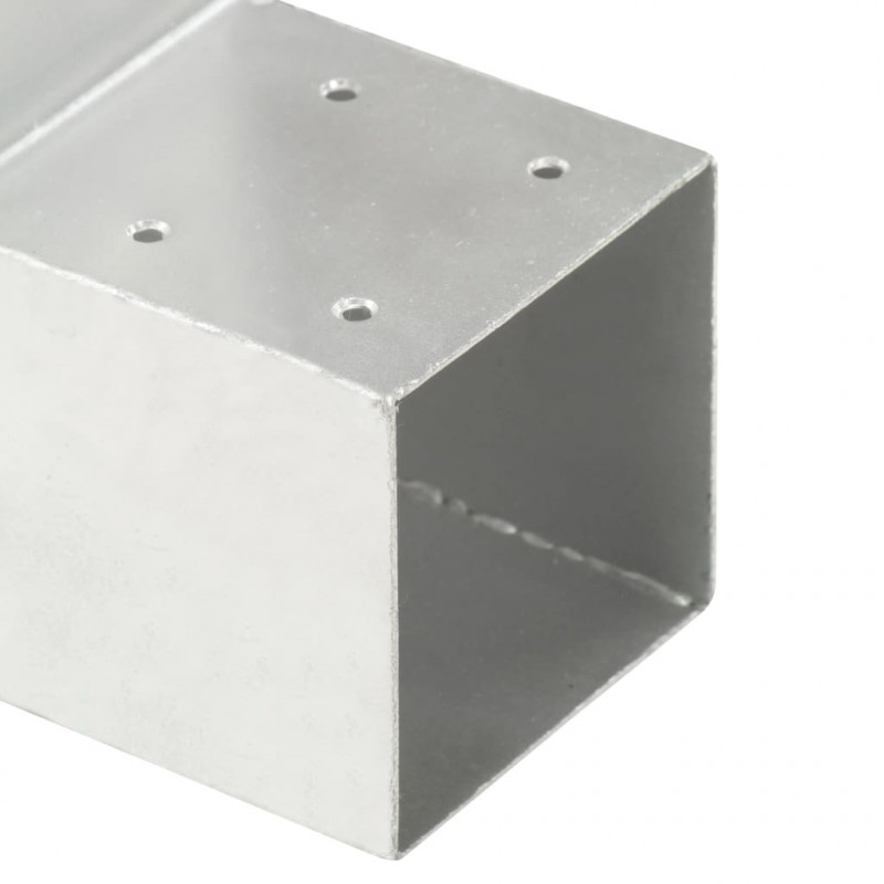 Łączniki w kształcie L, 4 szt., galwanizowany metal, 101x101 mm