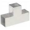 Łącznik w kształcie T, galwanizowany metal, 101x101 mm