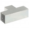 Łącznik w kształcie T, galwanizowany metal, 101x101 mm