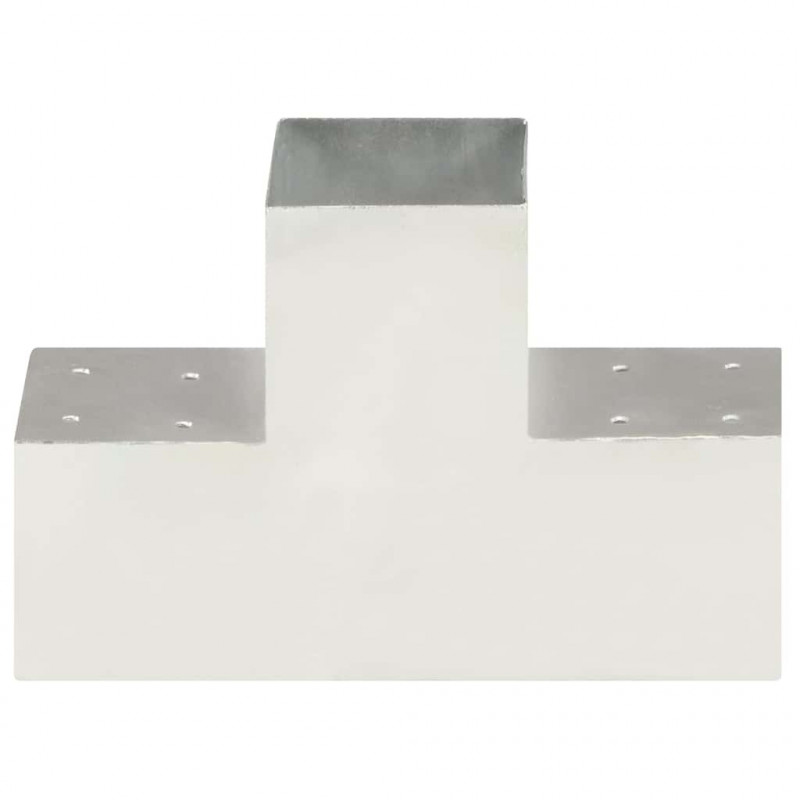 Łączniki w kształcie T, 4 szt., galwanizowany metal, 101x101 mm