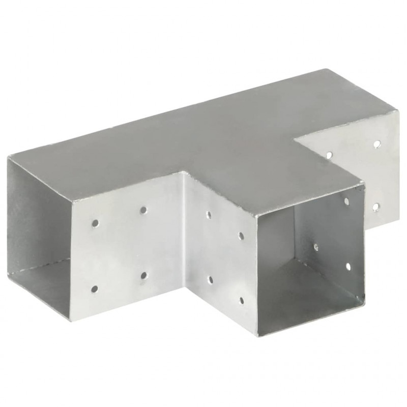Łączniki w kształcie T, 4 szt., galwanizowany metal, 101x101 mm