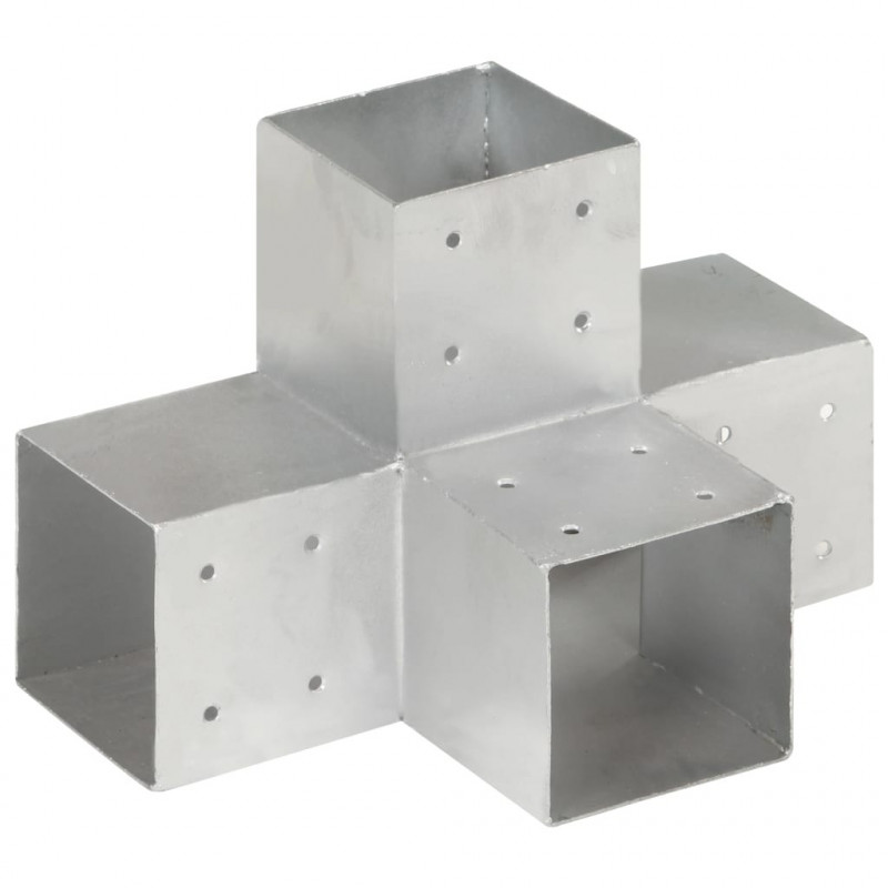 Łącznik w kształcie X, galwanizowany metal, 101x101 mm