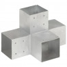 Łącznik w kształcie X, galwanizowany metal, 101x101 mm