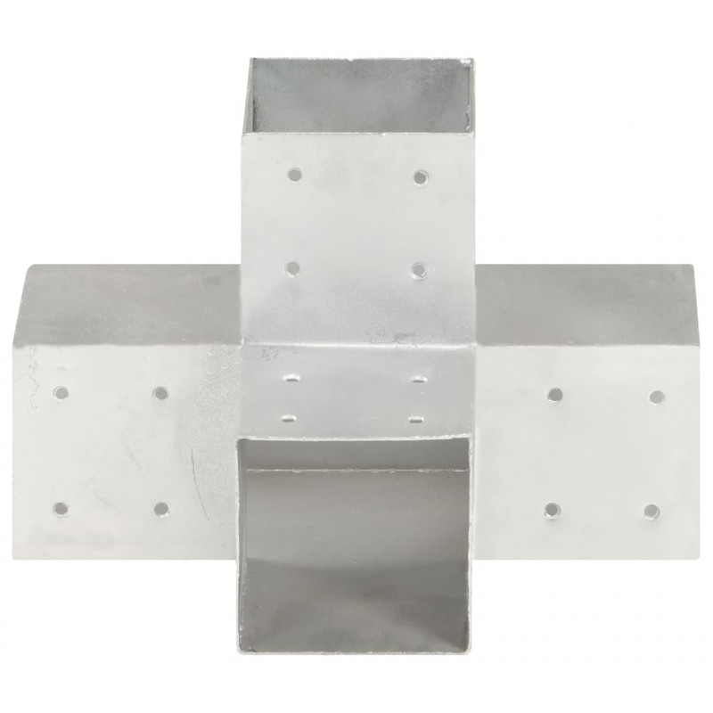 Łącznik w kształcie X, galwanizowany metal, 101x101 mm
