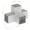 Łącznik w kształcie X, galwanizowany metal, 101x101 mm