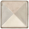 Zatyczki na słupki, piramidki, 6 szt., stal nierdzewna, 81x81 mm
