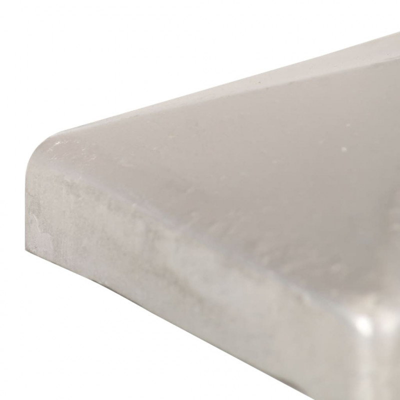 Zatyczki na słupki, 6 szt., galwanizowany metal, 91x91 mm