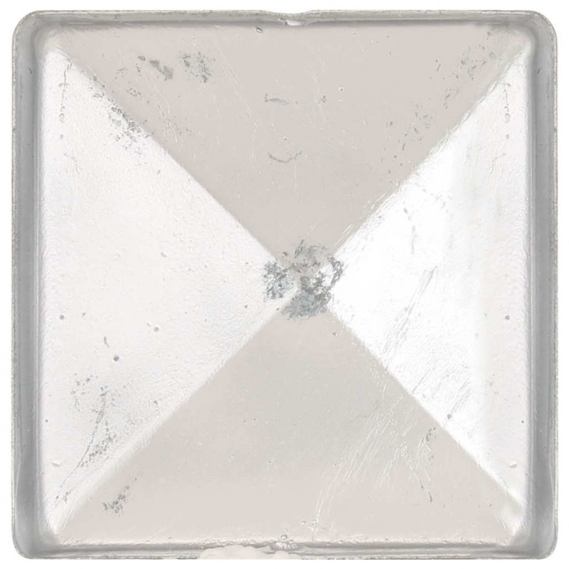 Daszki na słupki, 6 szt., galwanizowany metal, 101x101 mm