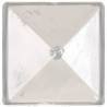 Daszki na słupki, 6 szt., galwanizowany metal, 101x101 mm