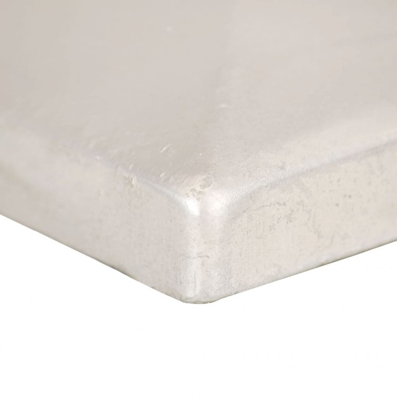 Daszki na słupki, 6 szt., galwanizowany metal, 101x101 mm