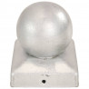 Zatyczki na słupki, 6 szt., kule, galwanizowany metal, 71x71 mm