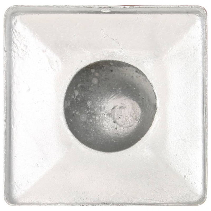 Zatyczki na słupki, 6 szt., kule, galwanizowany metal, 71x71 mm
