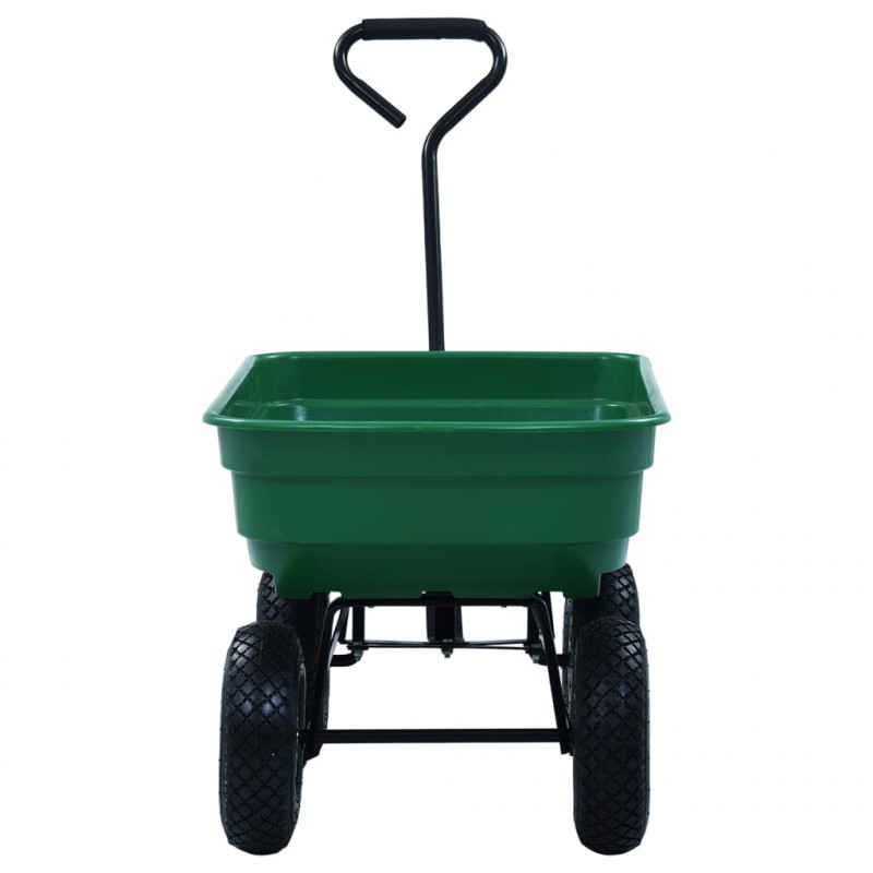 Ogrodowy wózek ręczny z wywrotką, 300 kg, 75 L, zielony