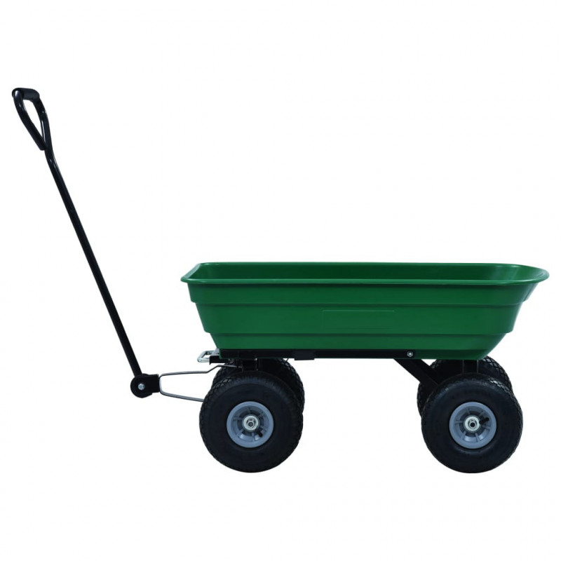 Ogrodowy wózek ręczny z wywrotką, 300 kg, 75 L, zielony