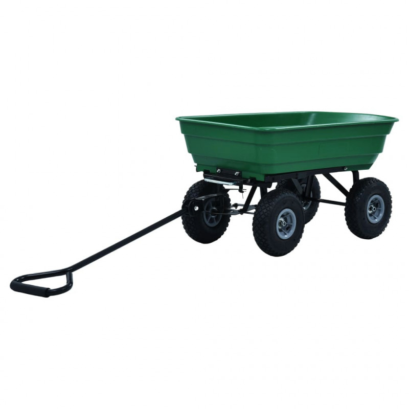 Ogrodowy wózek ręczny z wywrotką, 300 kg, 75 L, zielony