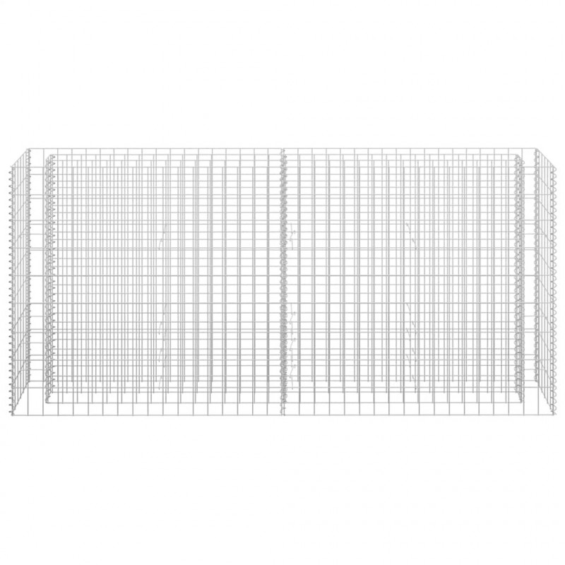 Podwyższona donica gabionowa, galwanizowana stal, 180x30x90 cm