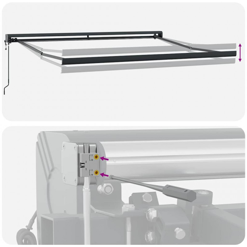 Markiza Antracyt 3,5 x 2,5 m Metal