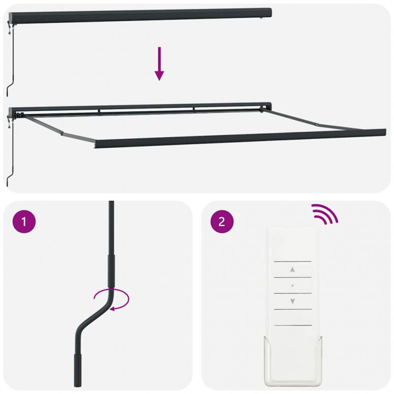 Markiza Antracyt 4,5 × 3 m Metal