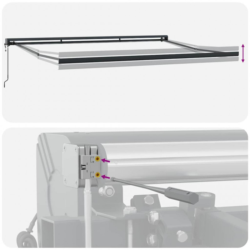 Markiza Antracyt 4,5 × 3 m Metal