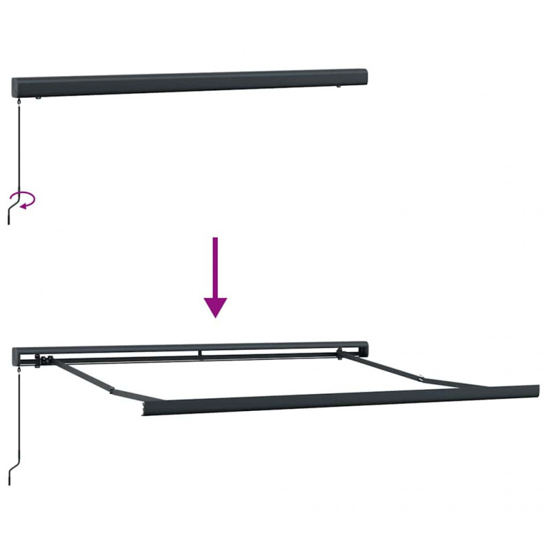 Markiza Antracyt 3,5 x 2,5 m Metal