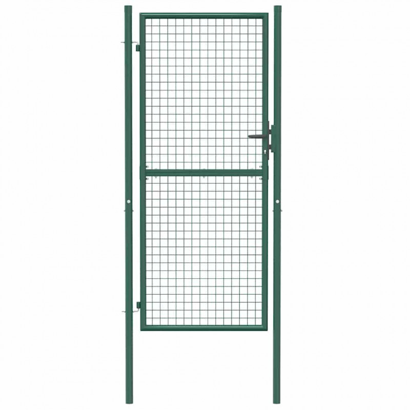 Brama ogrodzeniowa stalowa 100x200 cm zielona