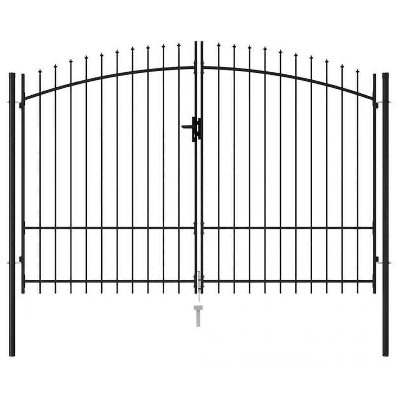 Brama ogrodzeniowa Woerden podwójne drzwi z kolcem 299,5x249,5 cm
