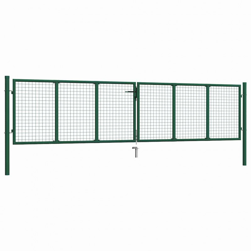 Brama ogrodowa siatkowa stalowa 400x100 cm zielona