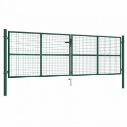 Brama ogrodowa siatkowa stalowa 400x125 cm zielona