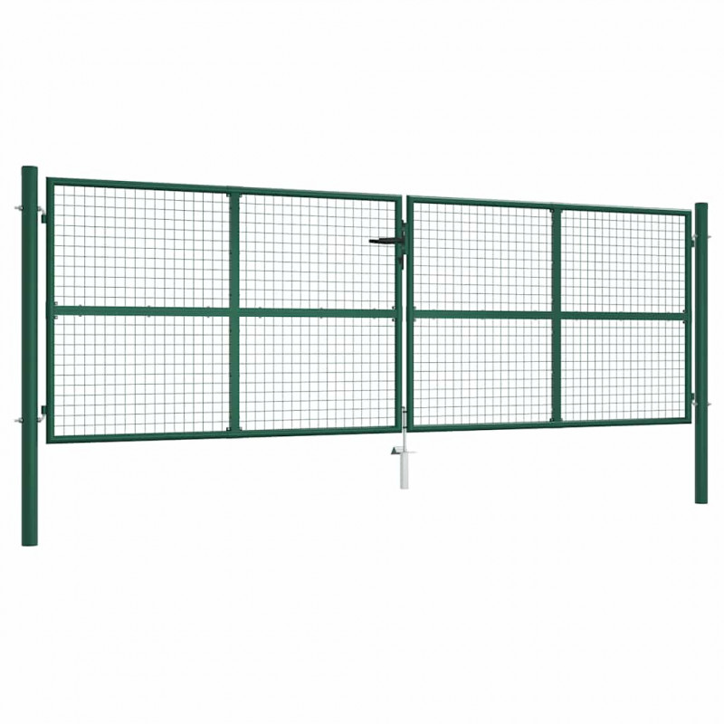 Brama ogrodowa siatkowa stalowa 400x125 cm zielona