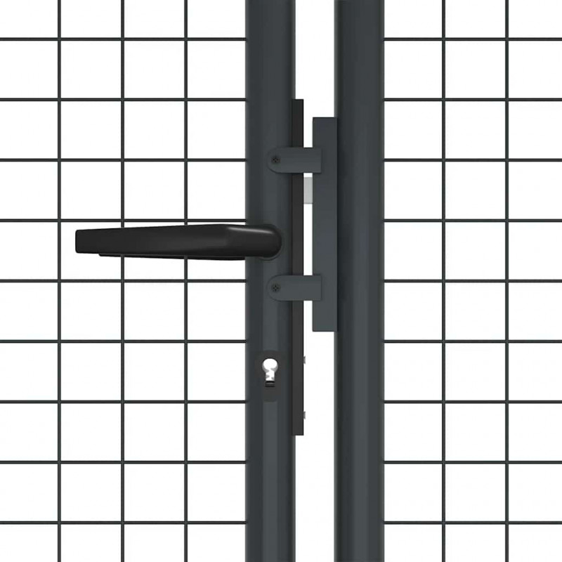 Brama ogrodowa z siatki ocynkowanej, stal 400x125 cm, szara