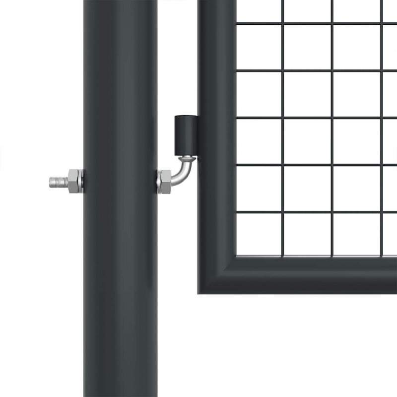Brama ogrodowa z siatki ocynkowanej, stal 400x125 cm, szara