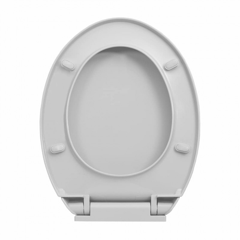 Cicho zamykana deska sedesowa, jasnoszara, owalna