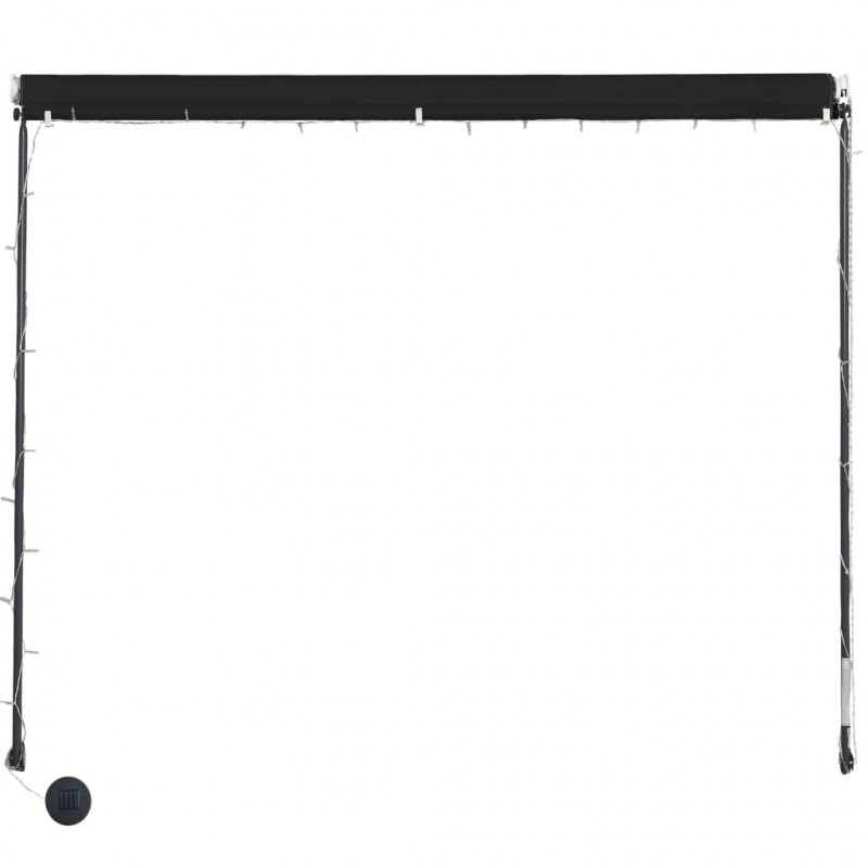 Markiza zwijana z LED, 100 x 150 cm, antracytowa